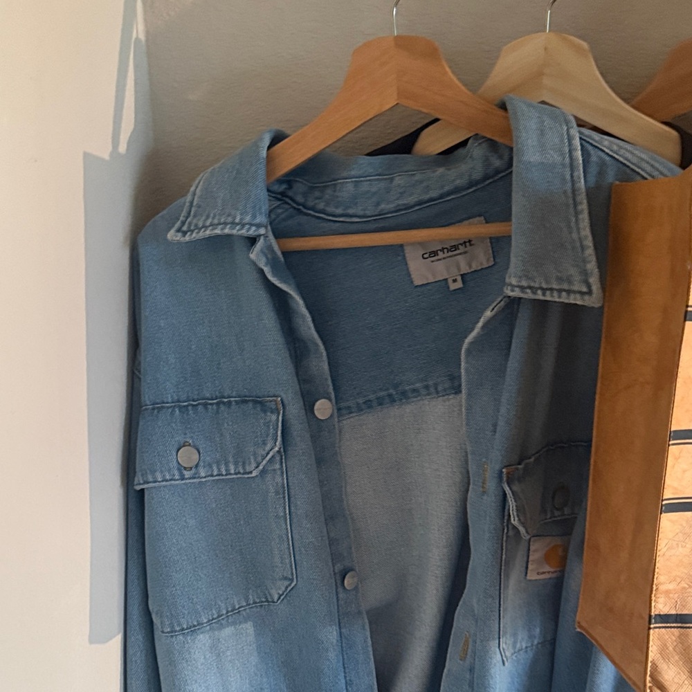 Carhartt Blue Denim Button-Up Shirt